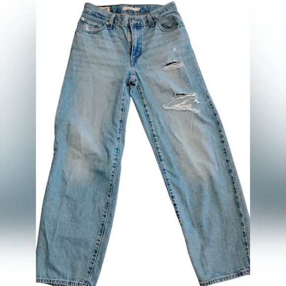 Levi's Premium Baggy Dad | VGUC Distressed Vintage Look And Feel | Size 24 - Picture 1 of 13